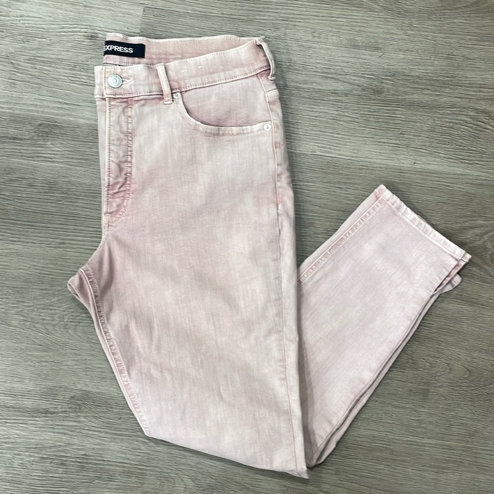 Express Pink High Rise Ankle Legging- Size 14R